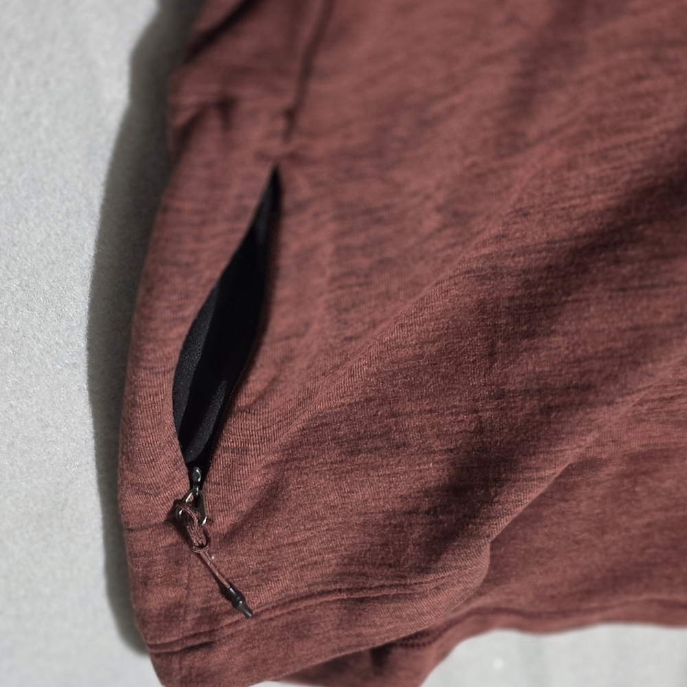 Lululemon Men's Surge Warm Half Zip Pullover – Heathered Brick Red – Size Medium - Picture 8 of 11